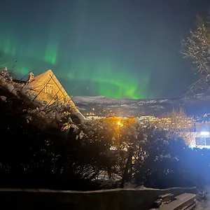 Med Nydelig Utsikt Over Bergen